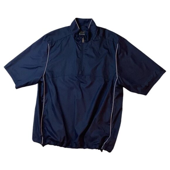 Greg Norman Men's 1/4 Zip Blue Fishing Shirt Vented Windbreaker Size Medium - Picture 1 of 9